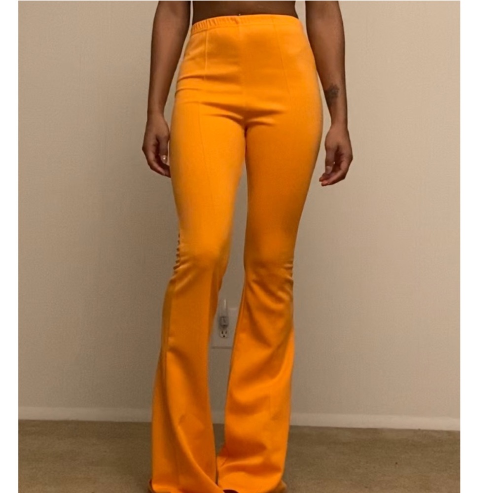 High Waist Extreme Flare Long Leg Pants 🧡